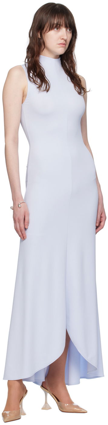 Kjole Courrèges Mock Neck Maxi Dress Blå | 224JRO425JS0066, 3