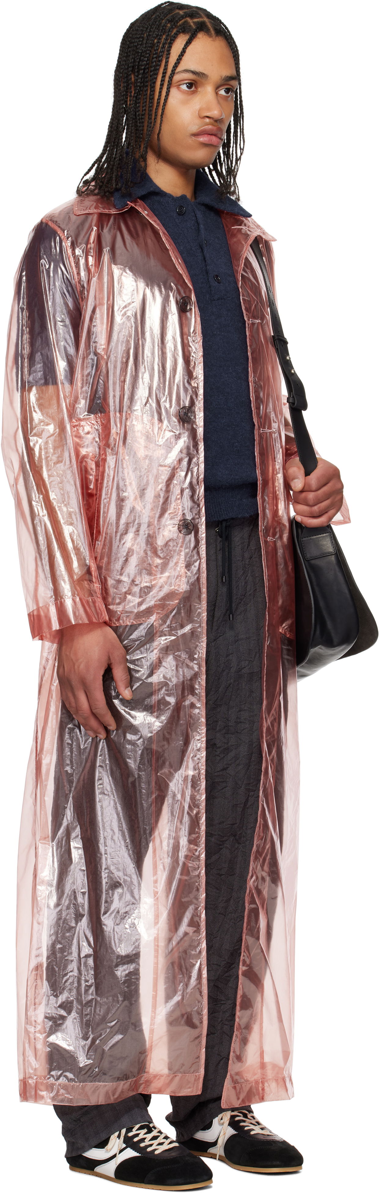 Regnfrakke Dries Van Noten Dries Van Noten Loose Fit Mac Coat Lyserød | 251-020214-1258, 1