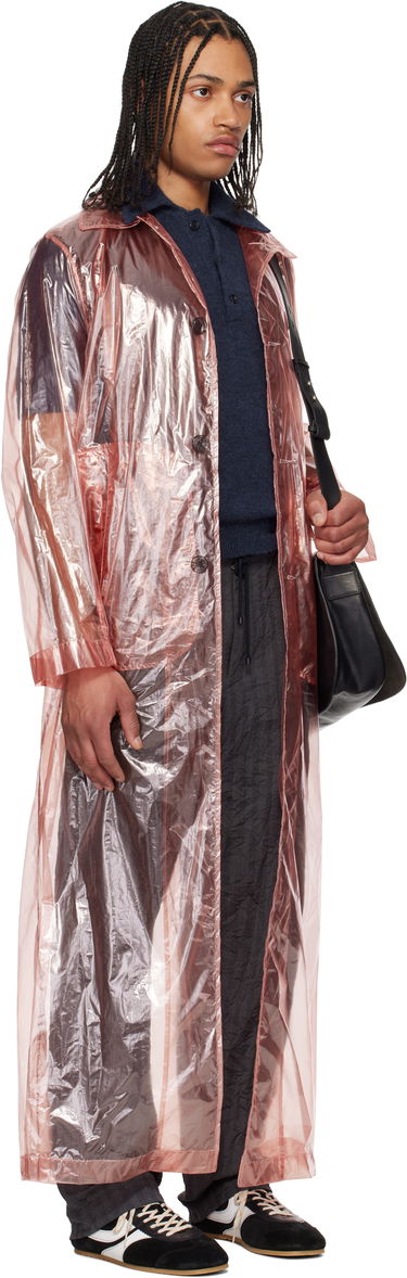 Regnfrakke Dries Van Noten Dries Van Noten Loose Fit Mac Coat Lyserød | 251-020214-1258, 1