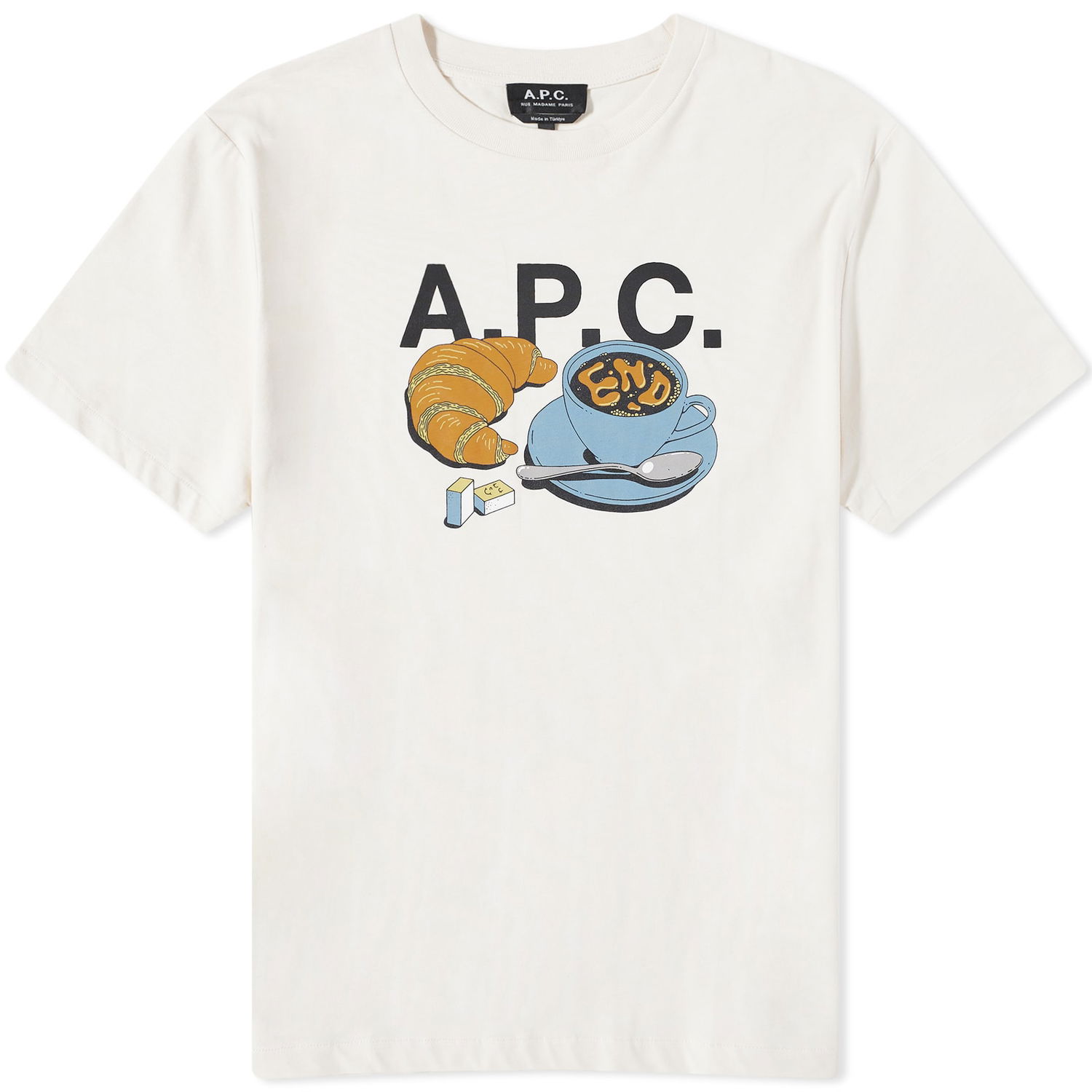 T-shirt A.P.C. END. x Men's 'Coffee Club' Cedric T-Shirt Hvid | COBQX-H26265-AAC, 0