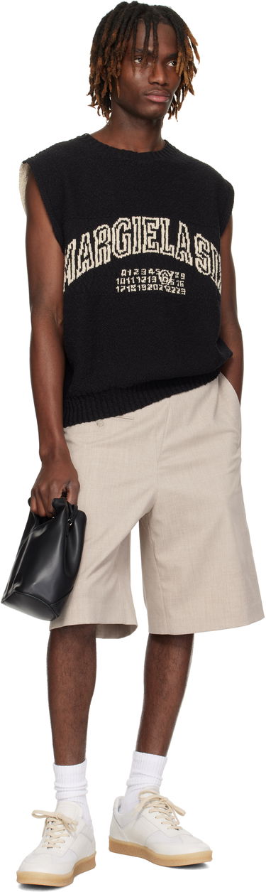 Sweater Maison Margiela MM6 Maison Margiela Paneled Knit Vest Sort | SH0FB0012 M13084, 3