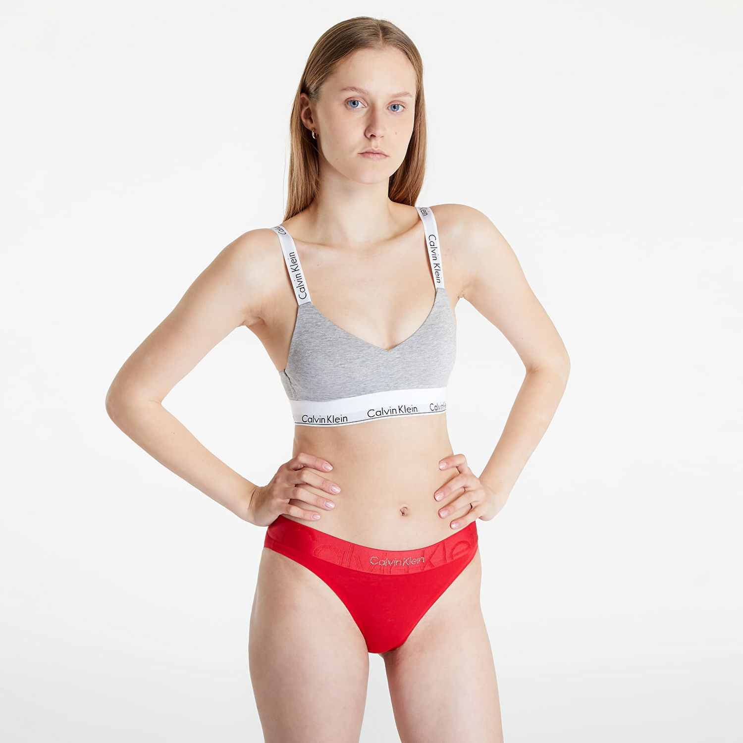 Bh CALVIN KLEIN Modern Cotton Light Lined Bralette Grå | QF7059E P7A, 0