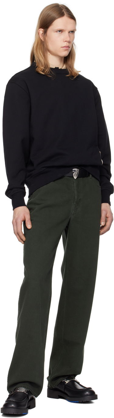 Sweater Burberry Burberry Check Label Cotton Sweatshirt Sort | 8101889, 3