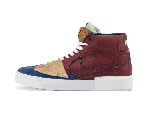 Skateboarding Nike SB Zoom Blazer Mid Edge SB "Team Red Navy" Flerfarvet | DA2189-600