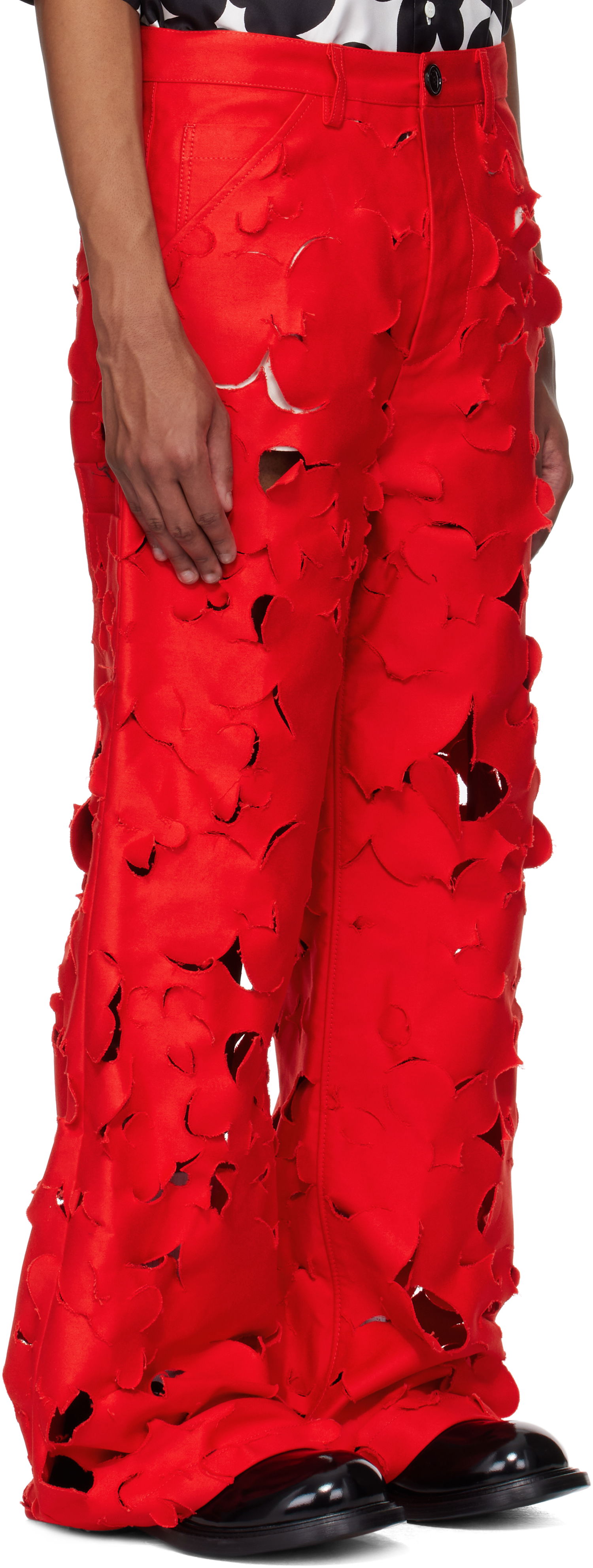 Bukser Marni Marni Cut-Out Cargo Pants Rød | PUMU0287S0 USR012, 1