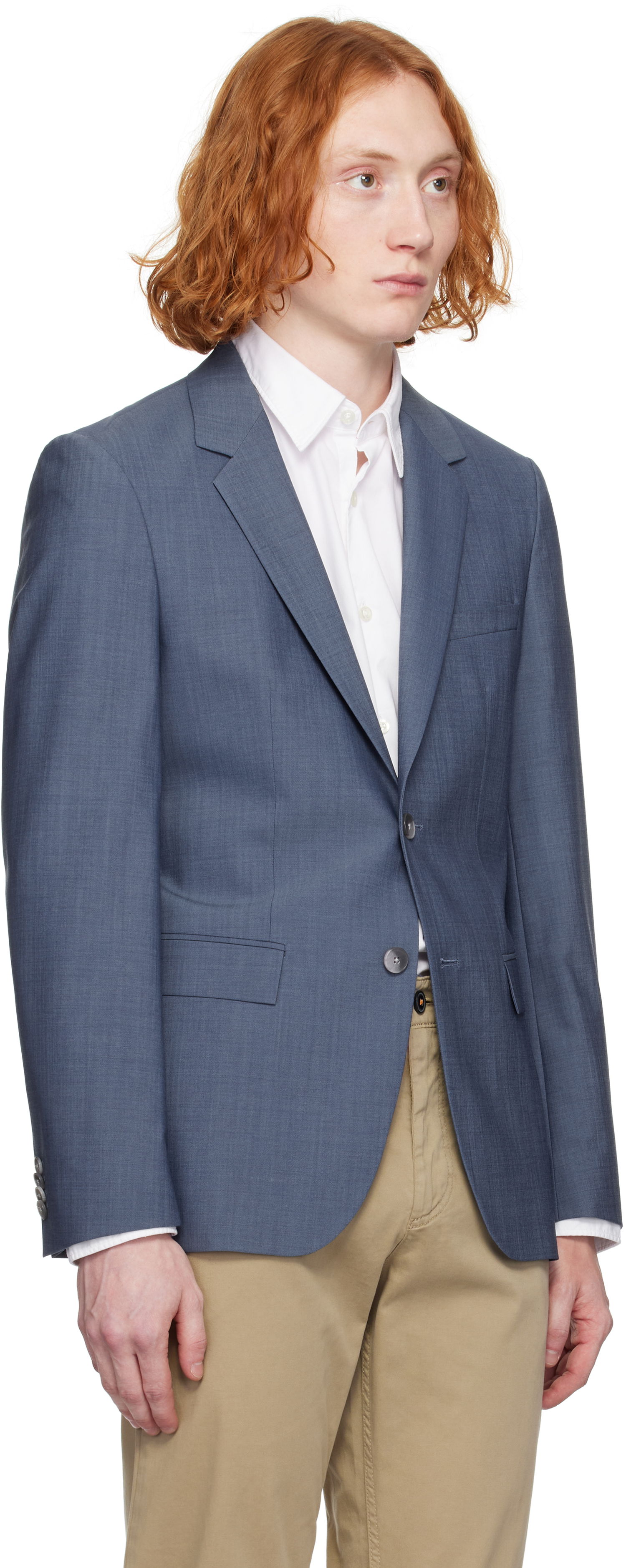 Jakke BOSS Slim-Fit Blazer Blå | 50535030, 1