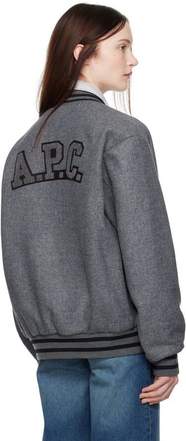 Bomberjakke A.P.C. Wool Bomber Jacket Grå | WVBEB-M02974, 2