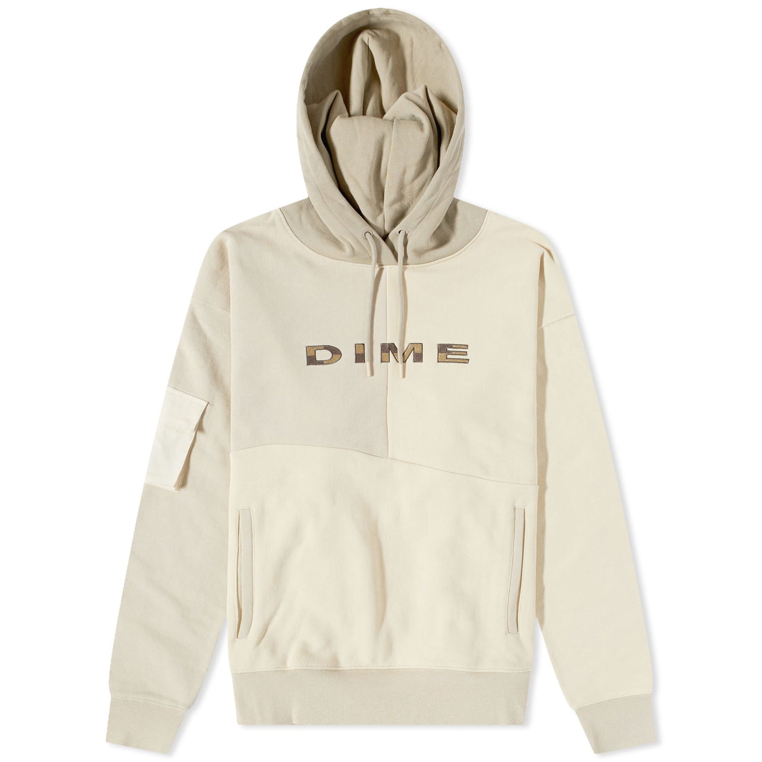 Sweatshirt Dime 3-Tone Split Hoody Sand Beige | DIMESU233SAN, 0