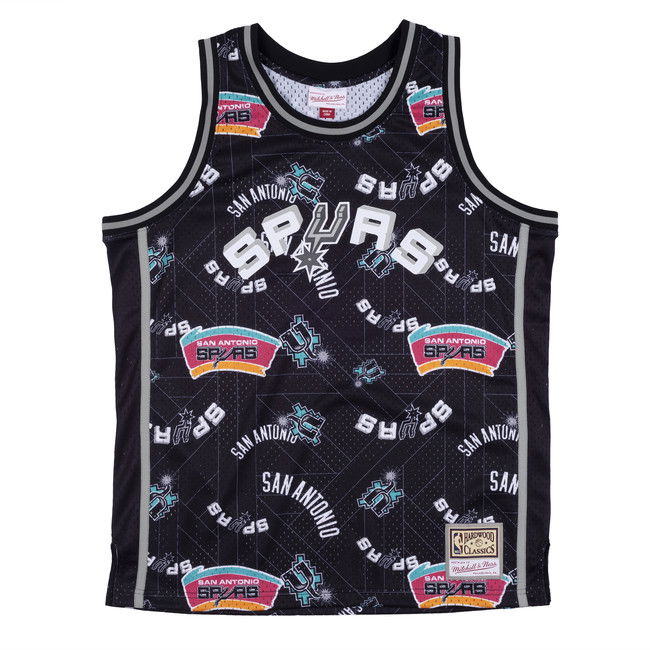 Jersey Mitchell & Ness San Antonio Spurs Swingman Jersey Sort | MSPOBW19081-SASPTBK, 1