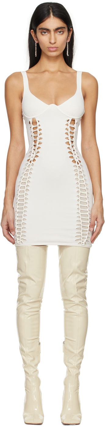 Kjole Dion Lee Dion Lee Braided Minidress Hvid | A7801PS24