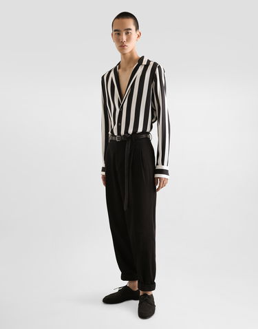 Skjorte Dolce & Gabbana Dolce & Gabbana Silk Charmeuse Long Sleeve Shirt Sort | G5MX5TFSA5WHAXRN, 1