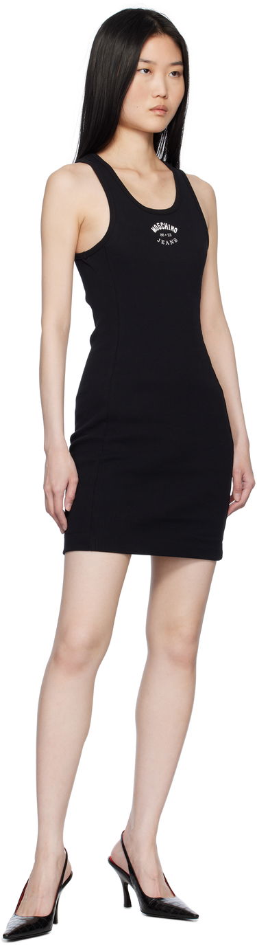 Kjole Moschino Moschino Jeans Stretch Cotton Logo Minidress Sort | 251K10431, 3