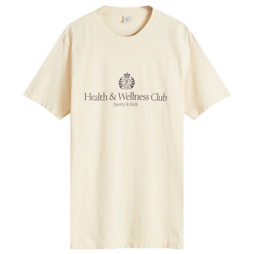 T-shirt Sporty & Rich Sporty & Rich H&W Crest T-Shirt Beige | TO043606241CR01
