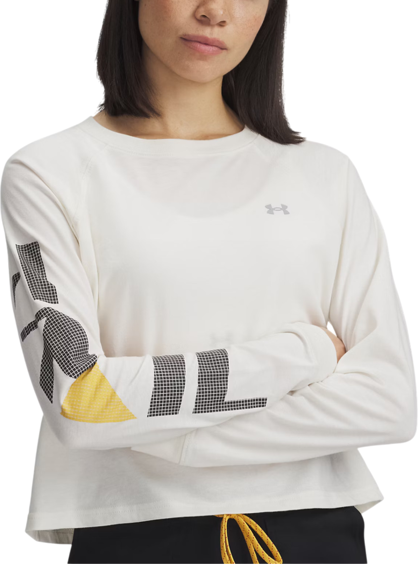 T-shirt Under Armour Under Armour UA Trail Run Graphic Long Sleeve T-Shirt Hvid | 1389843-279