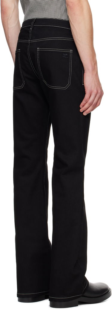 Jeans Courrèges Courrèges Topstitched Bootcut Jeans Sort | 324DPA208DE0020, 2