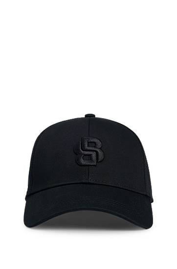 Kasket BOSS Twill Cap with Embroidered Monogram Sort | 50533299