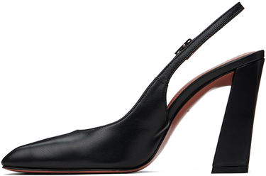 Sneakers og sko Amina Muaddi Amina Muaddi Sling Heels Sort | CHARLOTTE SLING BLOCK NAPPA, 2