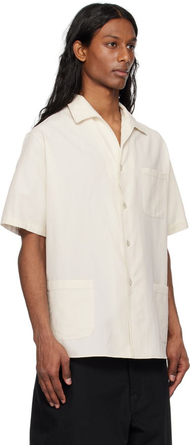 Skjorte Maison Margiela Maison Margiela Open Spread Collar Shirt Hvid | S50DR0009 M35267, 1