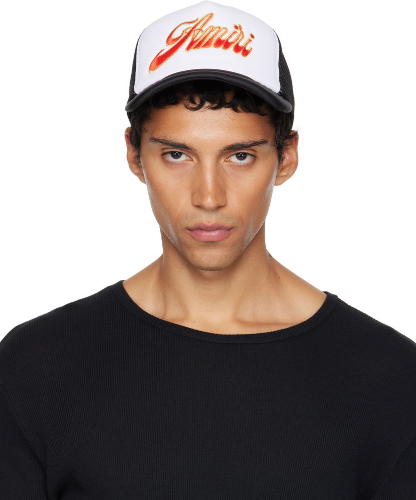 Kasket AMIRI AMIRI Groovy Trucker Cap Hvid | AMHATR1041