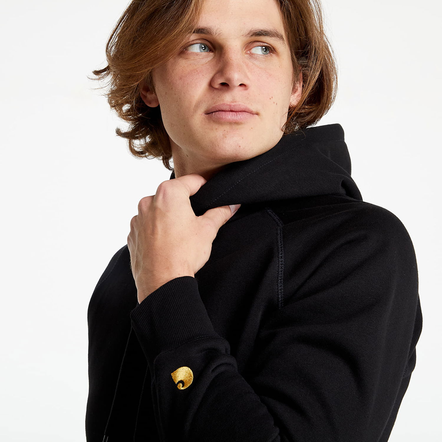 Sweatshirt Carhartt WIP WIP Hooded Chase Sort | I026384 Black/ Gold, 0