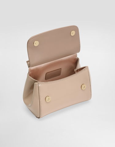 Håndtaske Dolce & Gabbana Dolce & Gabbana Mini Sicily Patent Calfskin Bag Beige | EB0003A106780412, 3