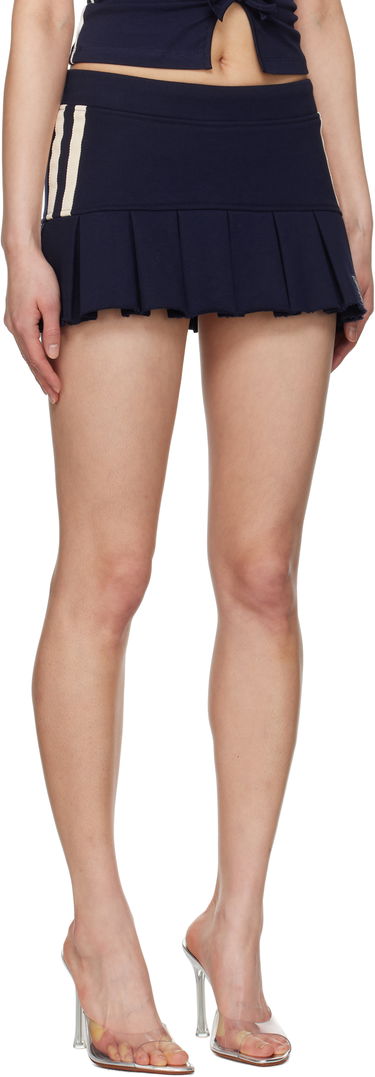 Nederdel MISBHV MISBHV Varsity Pleated Miniskirt Mørkeblå | 250W858, 1