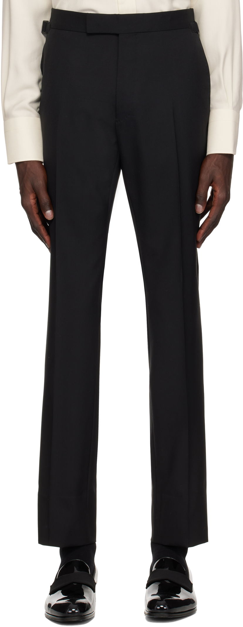 Bukser Tom Ford Tom Ford Shelton Plain Weave Trousers Sort | PLSS01-WOS02