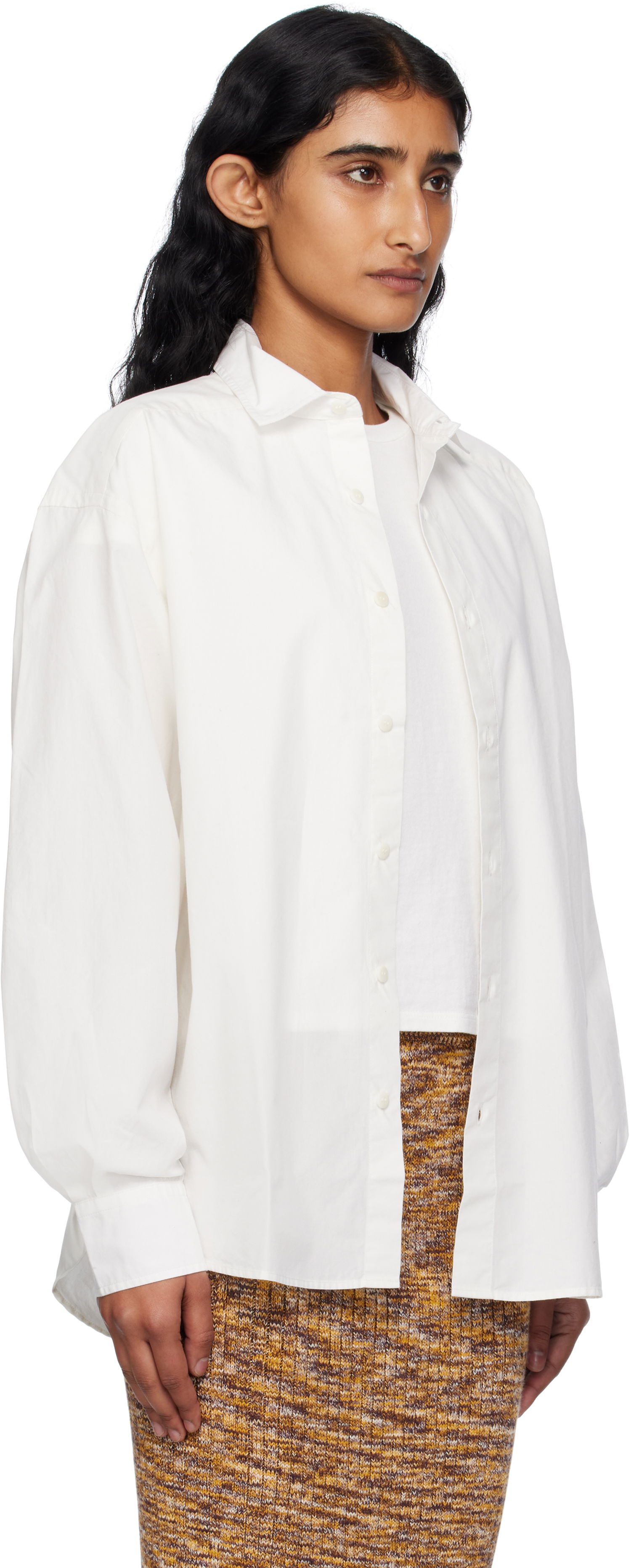 Skjorte Baserange Baserange Claude Button-Down Shirt Hvid | SHCL-PO-000, 1