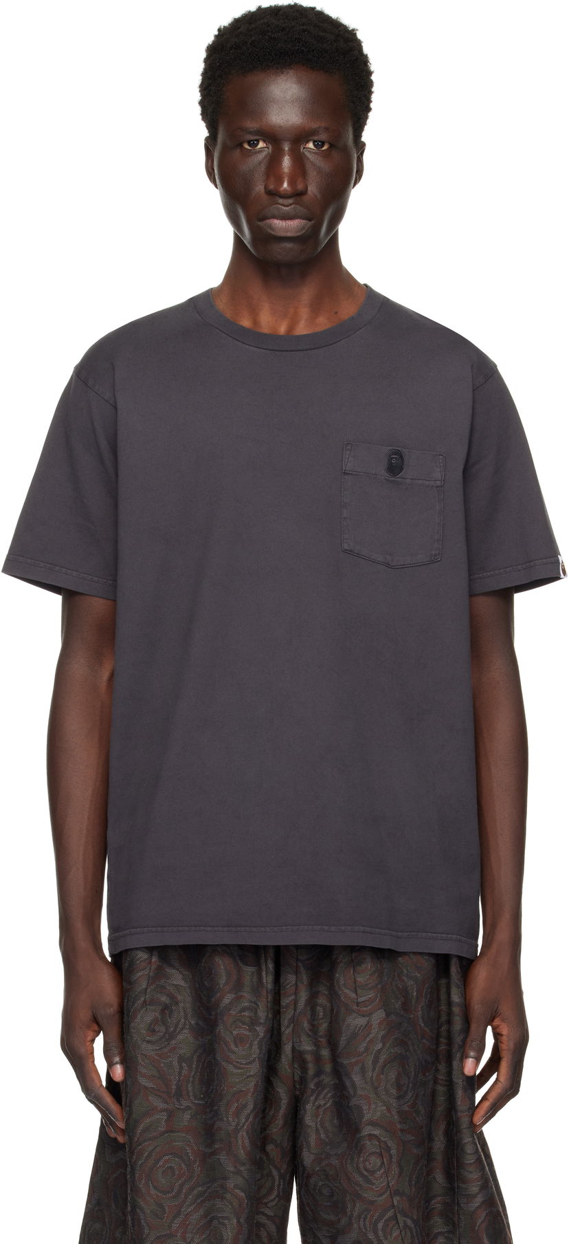 T-shirt BAPE Garment Dye Pocket T-Shirt Grå | 001CSK801004M
