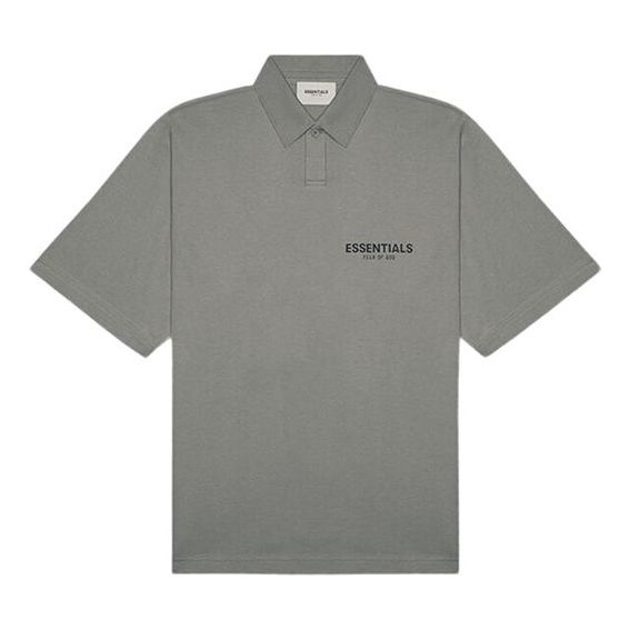 Polo skjorte Fear of God Essentials Logo Polo Shirt Grøn | FOG-SS20-404