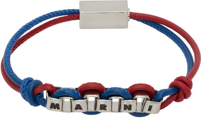 Armbånd Marni Leather Bracelet Mørkeblå | BRZB0046A0P6522, 0