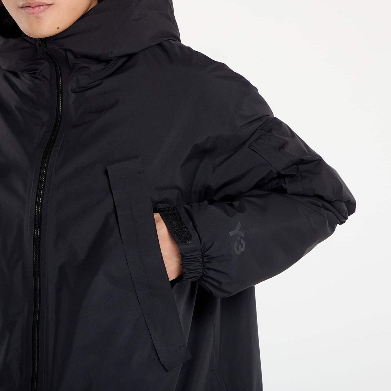Jakke Y-3 Y-3 Graphic Hooded Jacket Sort | JW4619, 1