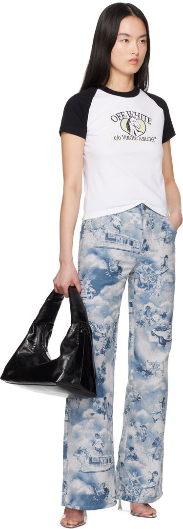 T-shirt Off-White Off-White Horse Billboard Raglan T-Shirt Hvid | OWAA137S25JER0010110, 3