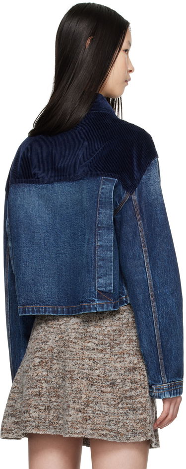 Frakker Stella McCartney Denim Jacket with Collar Blå | 6D02903SPH82, 2