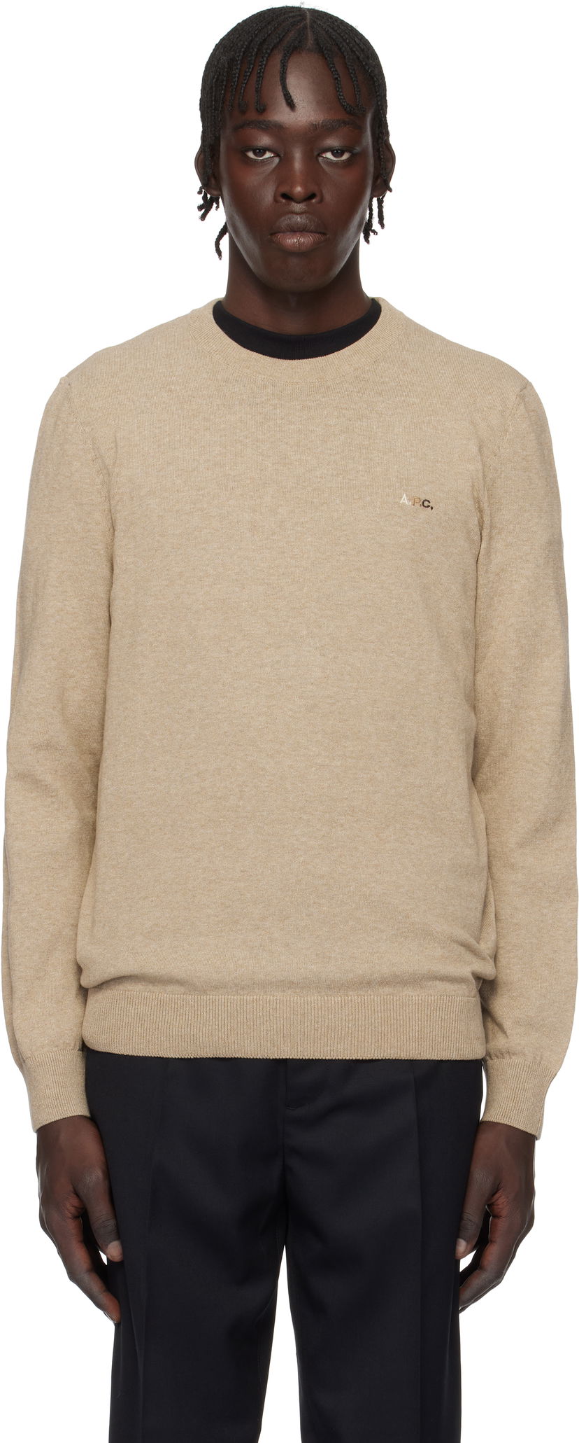 Sweater A.P.C. Louis Knit Sweater Beige | COEZJ-H23402