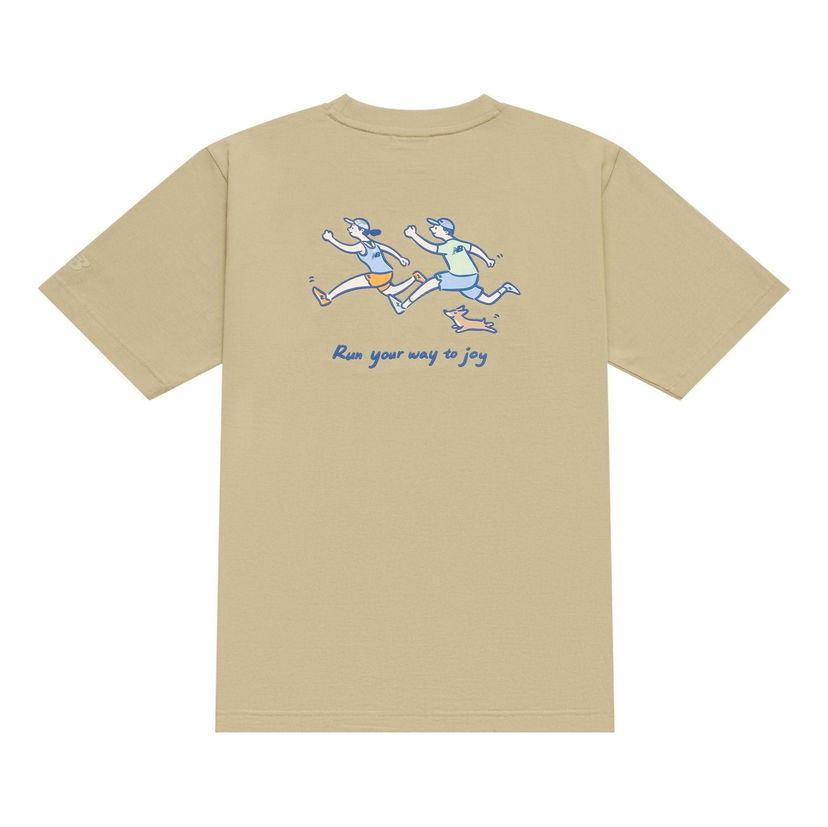 T-shirt New Balance Running Graphic T-Shirt Beige | NEE26121-LB