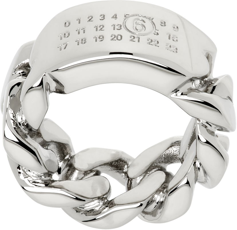 Ring Maison Margiela MM6 Maison Margiela Minimal Logo Chain Ring Metalisk | SM6UQ0104 P8371