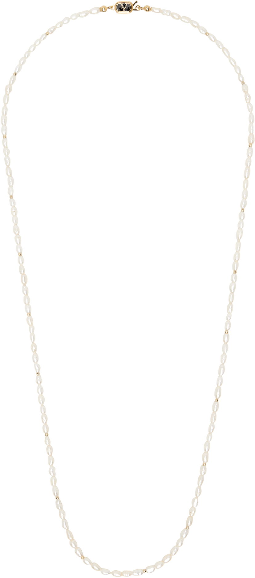 Halskæde Valentino Valentino Garavani VLogo Pearl Necklace Hvid | 6Y2J0T00CRW