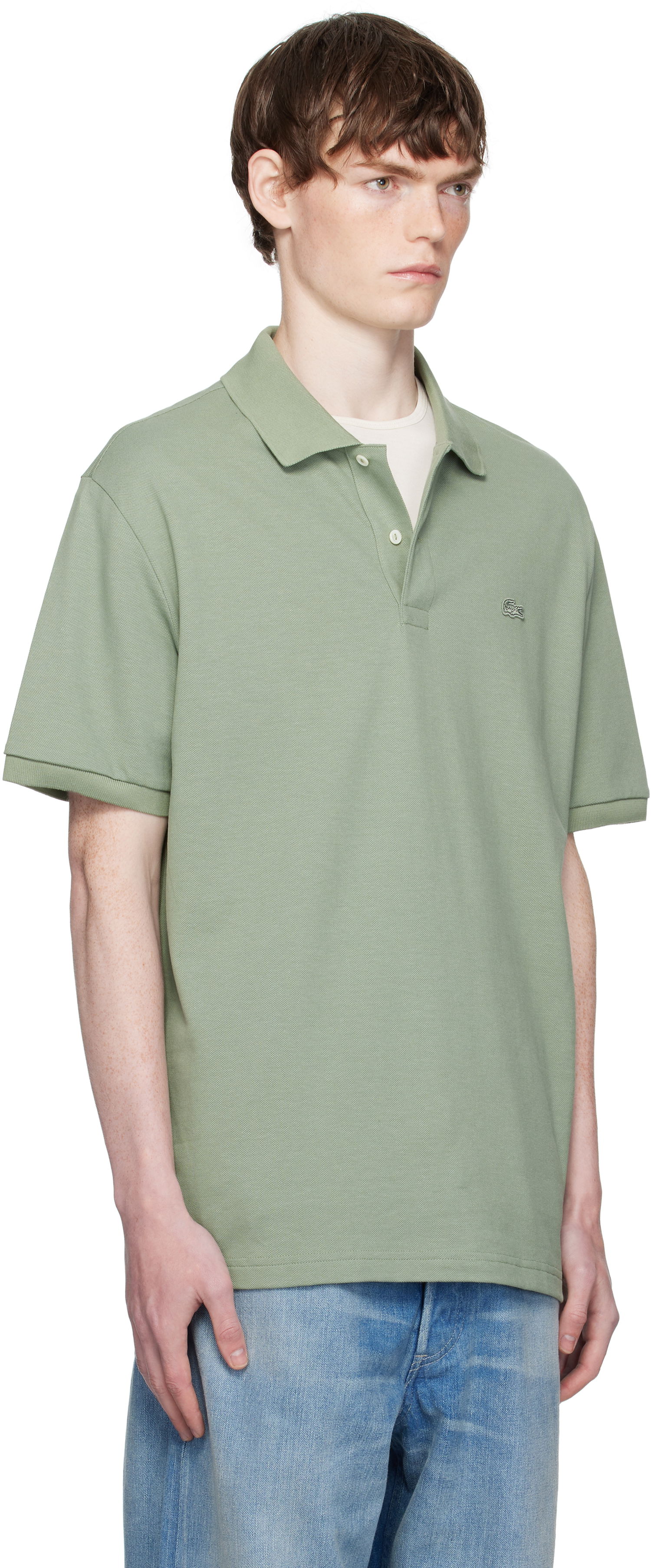Polo skjorte Lacoste Loose Fit Heavy Piqué Polo Grøn | PH7757_S86, 1