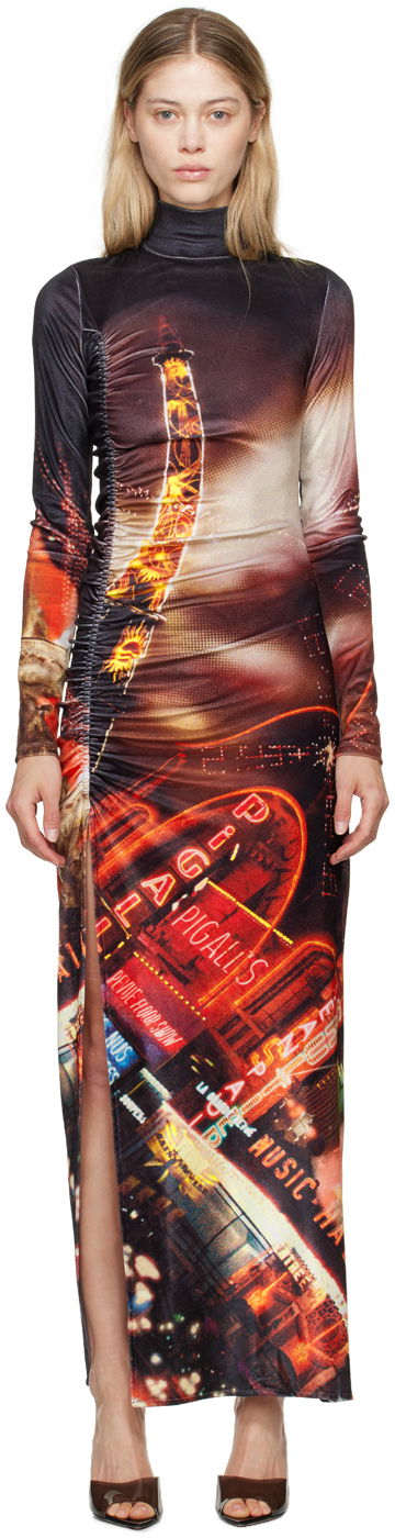 Kjole Jean Paul Gaultier Gaultier 'The Velvet Pigalle' Maxi Dress Flerfarvet | 24/30-F-RO257-J554-00301550
