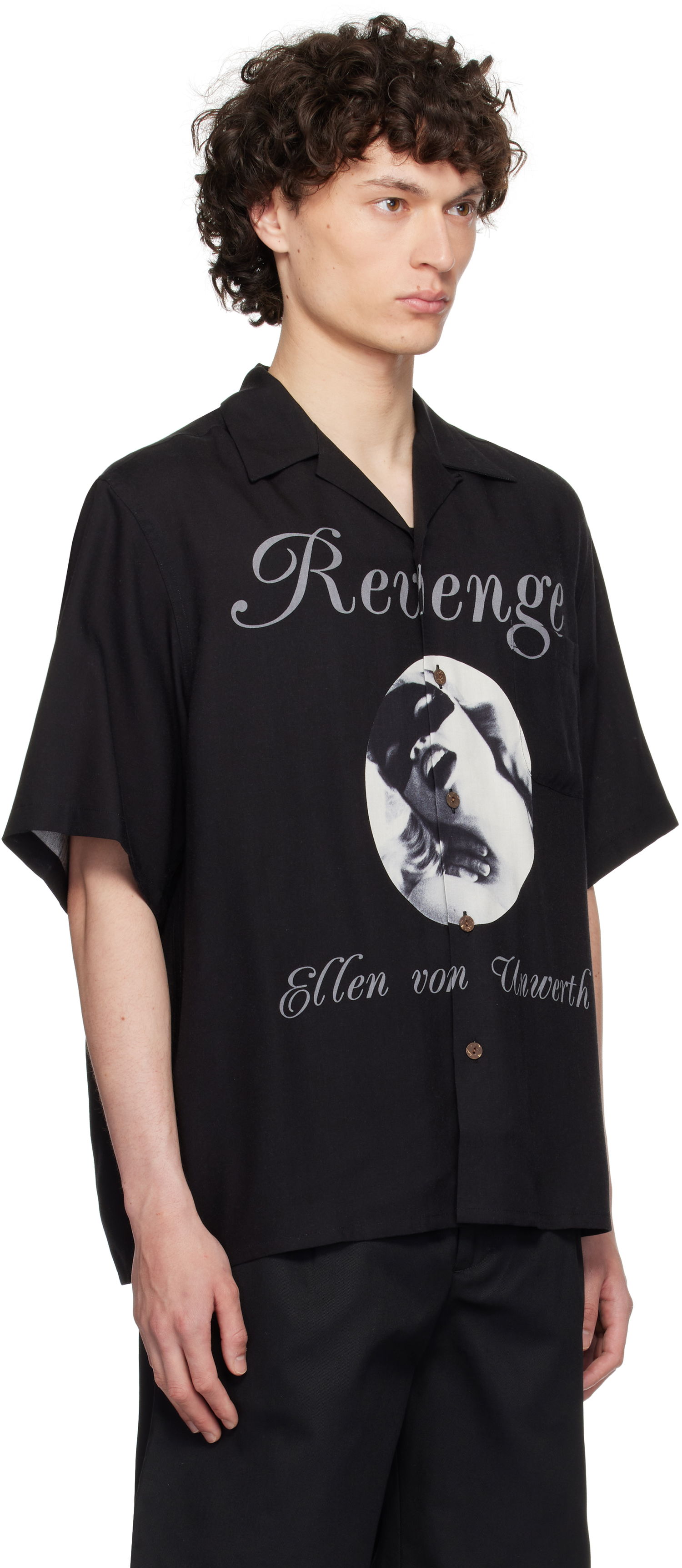 Skjorte WACKO MARIA WACKO MARIA 'Ellen Von Unwerth' Resort Shirt Sort | EVU-WM-HI01, 1