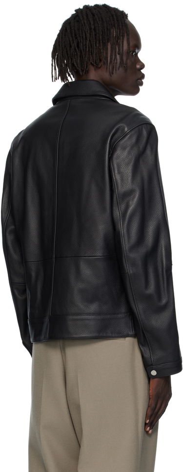 Jakke BOSS Regular-Fit Leather Jacket with Zip Closure Brun | 50543214, 2