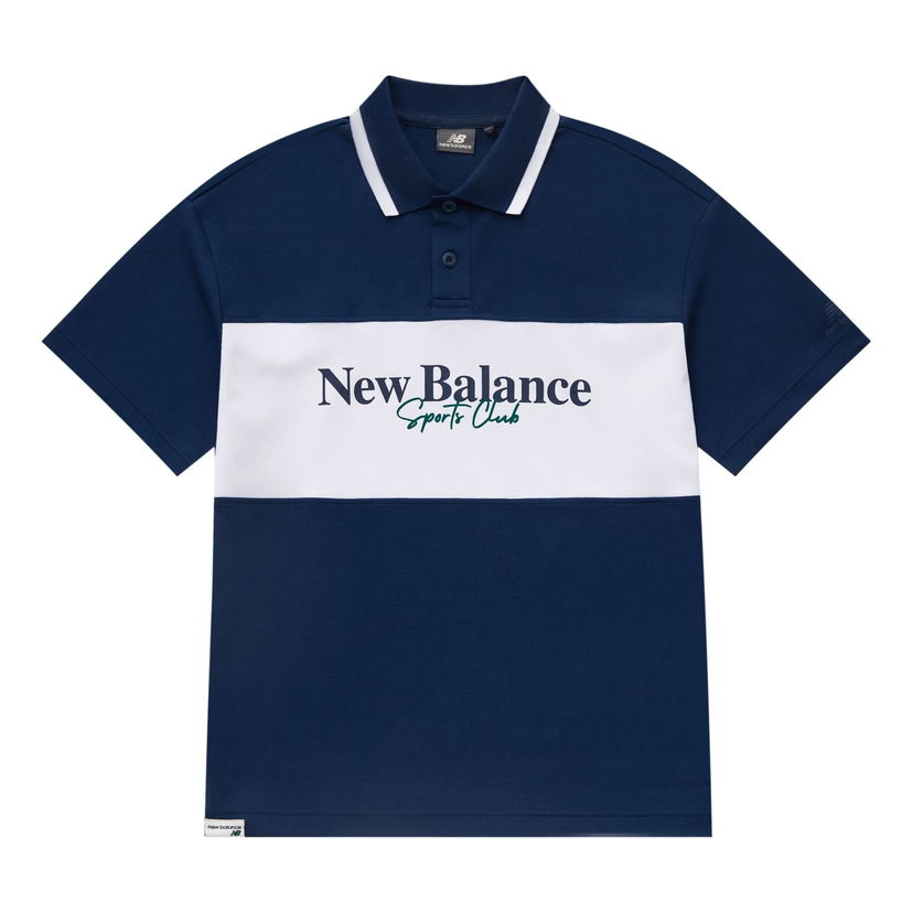 Polo skjorte New Balance Colorblock Polo Blå | 5FD24203-NV