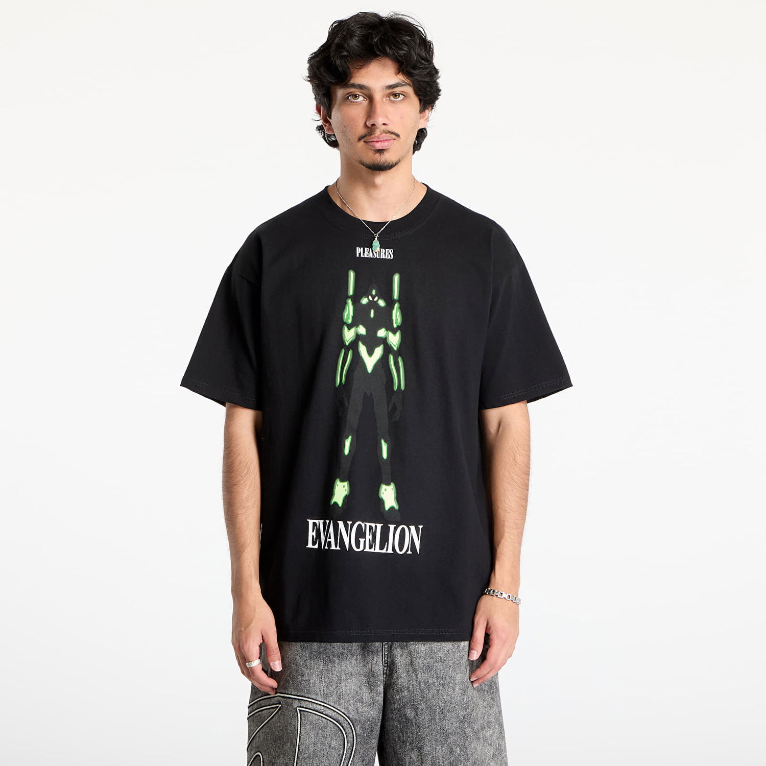 T-shirt Pleasures PLEASURES Eva 1 T-Shirt Sort | P25SU060 BLACK, 0
