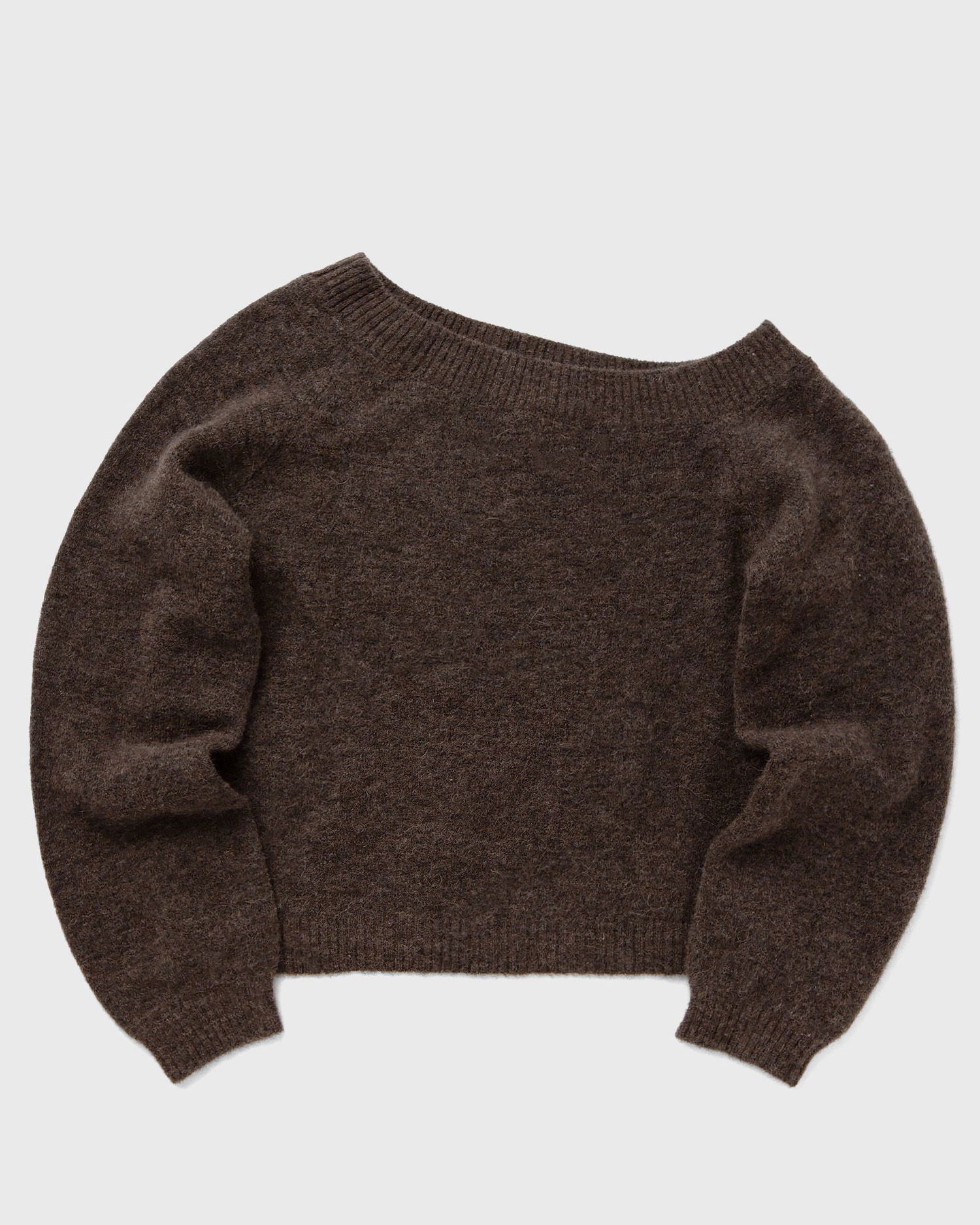 Sweater envii ENADA One-Shoulder Long Sleeve Knit Sweater, Size L Brun | E24400090-CHOCOLATE_MEL, 0