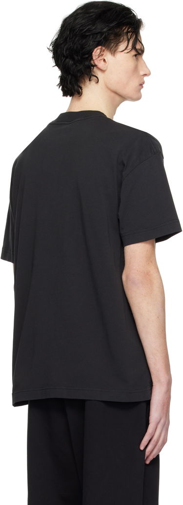T-shirt Palm Angels Curved Logo Oversize T-Shirt Sort | PMAA001S25JER0041010, 2