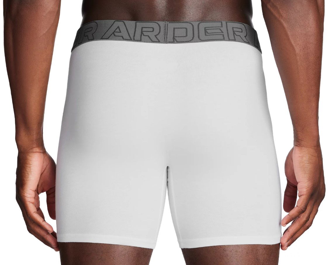 Boksere Under Armour Perf Cotton 6in-WHT Hvid | 1383889-100, 1