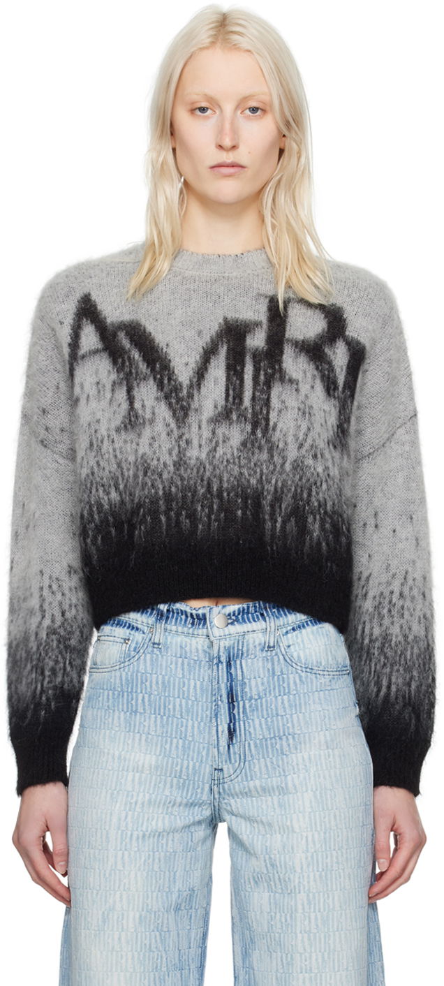 Sweater AMIRI Staggered Ombre Sweater Grå | PS24WKL007, 0