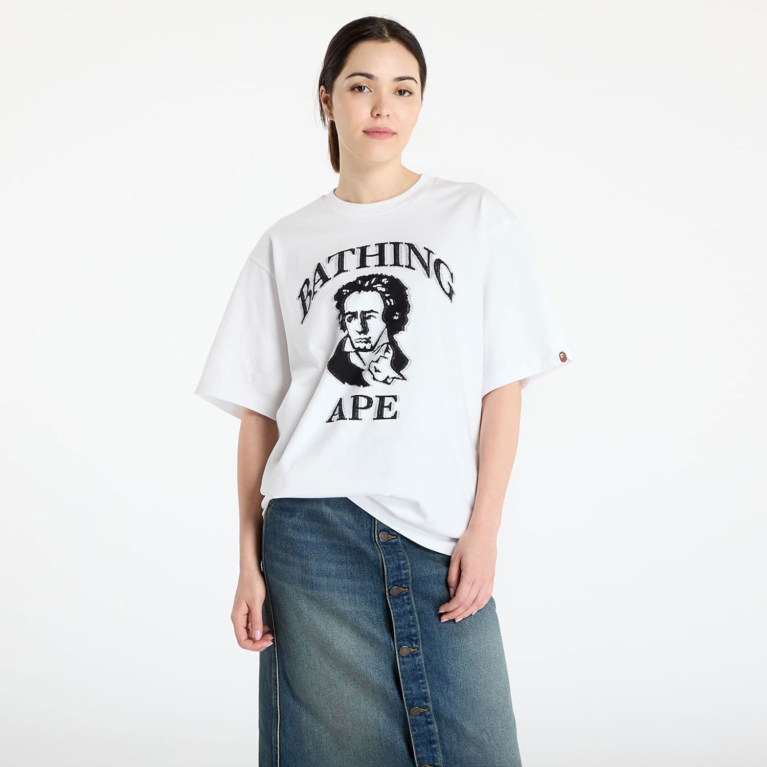 T-shirt BAPE A BATHING APE Beethoven Graphic Relaxed Fit T-Shirt Hvid | 001CSL301340MWHT, 0