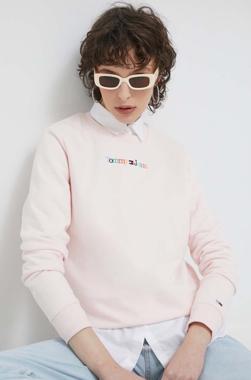 Sweatshirt Tommy Hilfiger Jeans Sweatshirt Lyserød | DW0DW15648.PPYX, 0